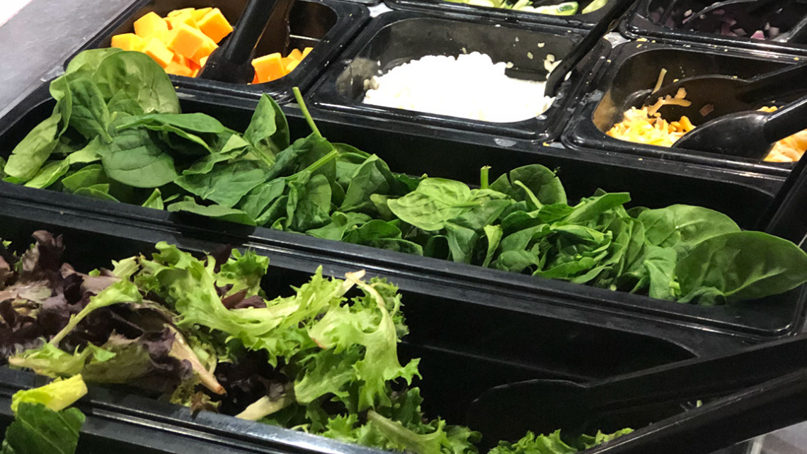 Salad bar at the market